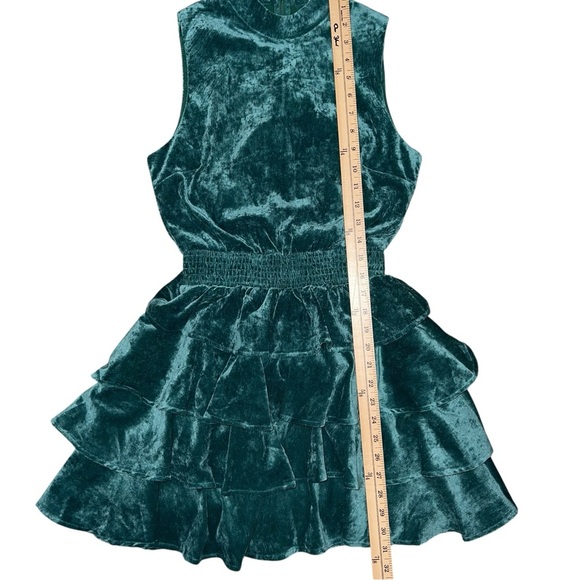 TCEC Deep Teal Velvet Dress Size Small - Picture 9 of 9